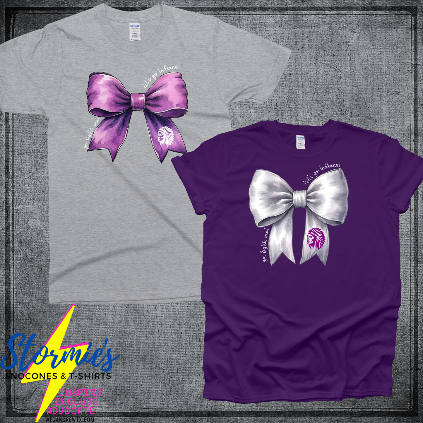 Port Neches Indians Coquette Bow Shirt