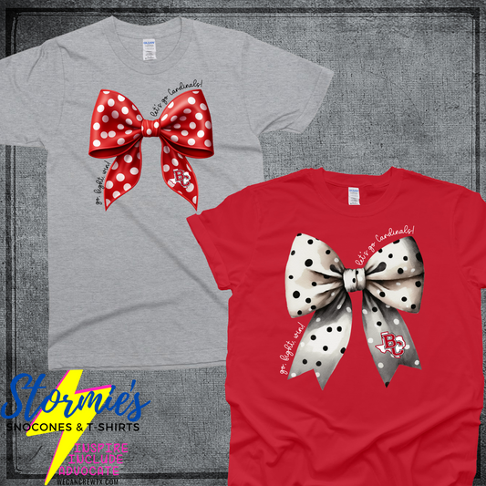 Bridge City Cardinals Coquette Bow Shirt