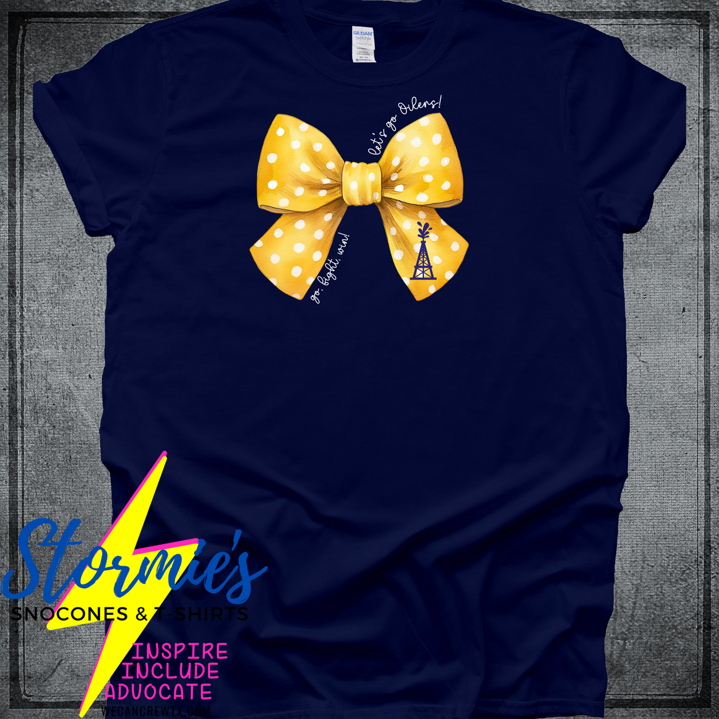 West Hardin Oilers Coquette Bow Navy Shirt