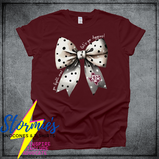 Texas A&M Aggies Coquette Bow Maroon Shirt