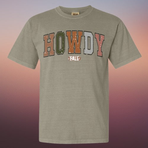 Howdy Fall Comfort Colors Sandstone Shirt