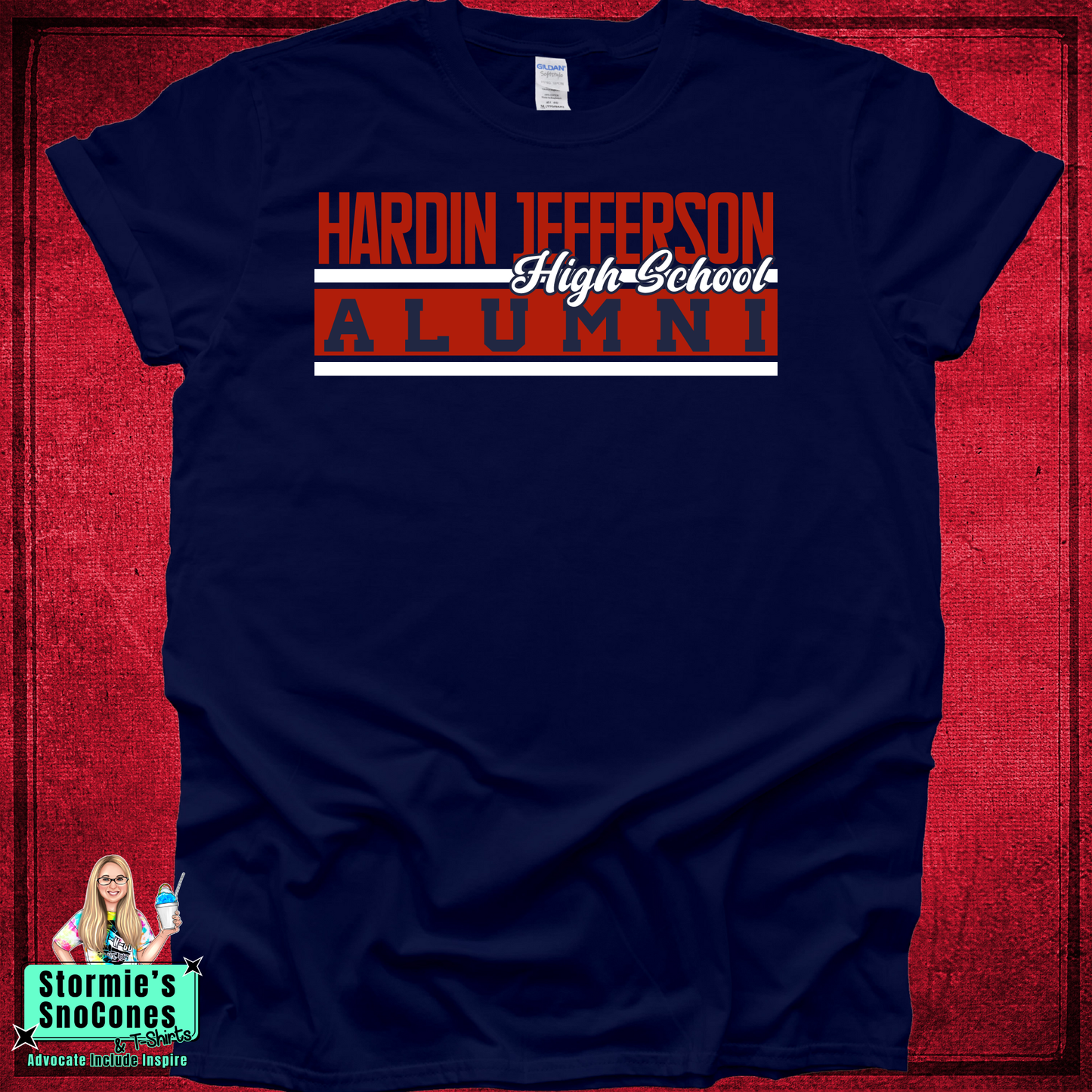 Hardin Jefferson High School Alumni Navy Tshirt