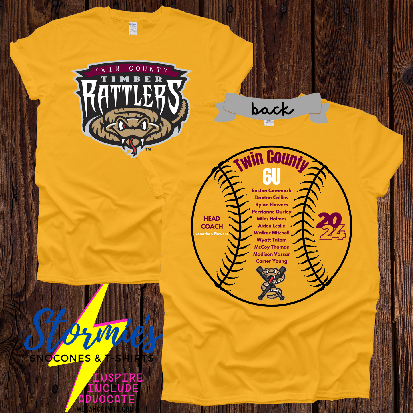 Timber Rattlers Twin County Instructional 6U Shirt 2024