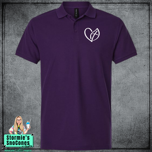 Grace Church Men's Printed Purple Polo shirt