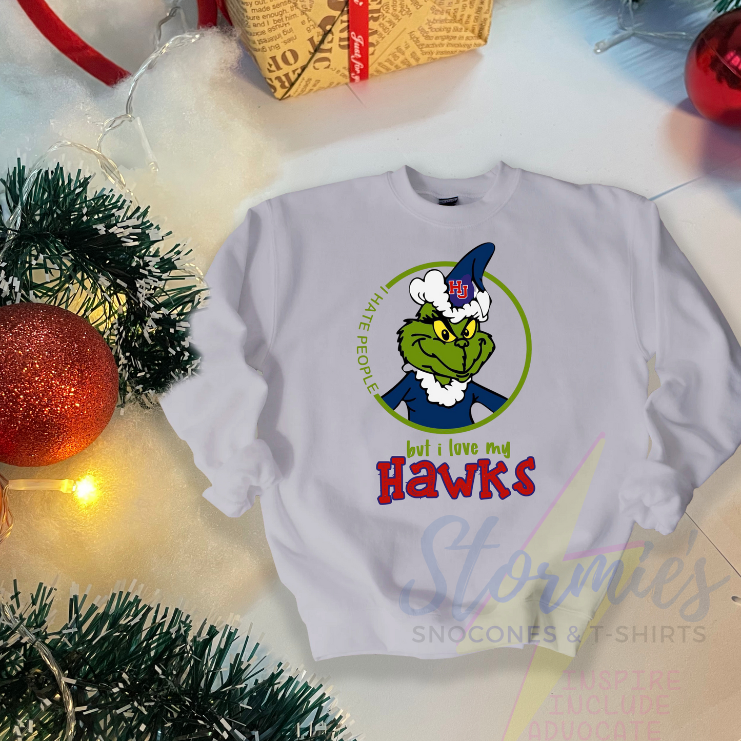 Hawk Grinch Ash Sweatshirt & Hoodie & Long Sleeve Shirt