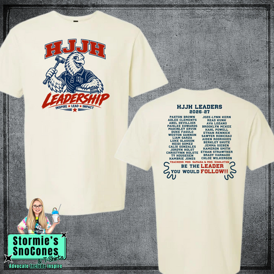 HJJH Leadership 2026-27 Cream Gildan Comfort Colors Tultex Shirt