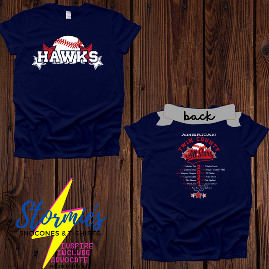 Hawks American Twin County All Stars 2024 Navy Shirt