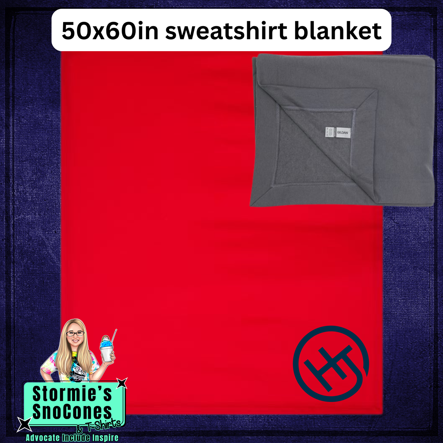 Hardin Jefferson FFA Bring Back The Brand blanket 50"x 60" Sweatshirt Style Red Blanket