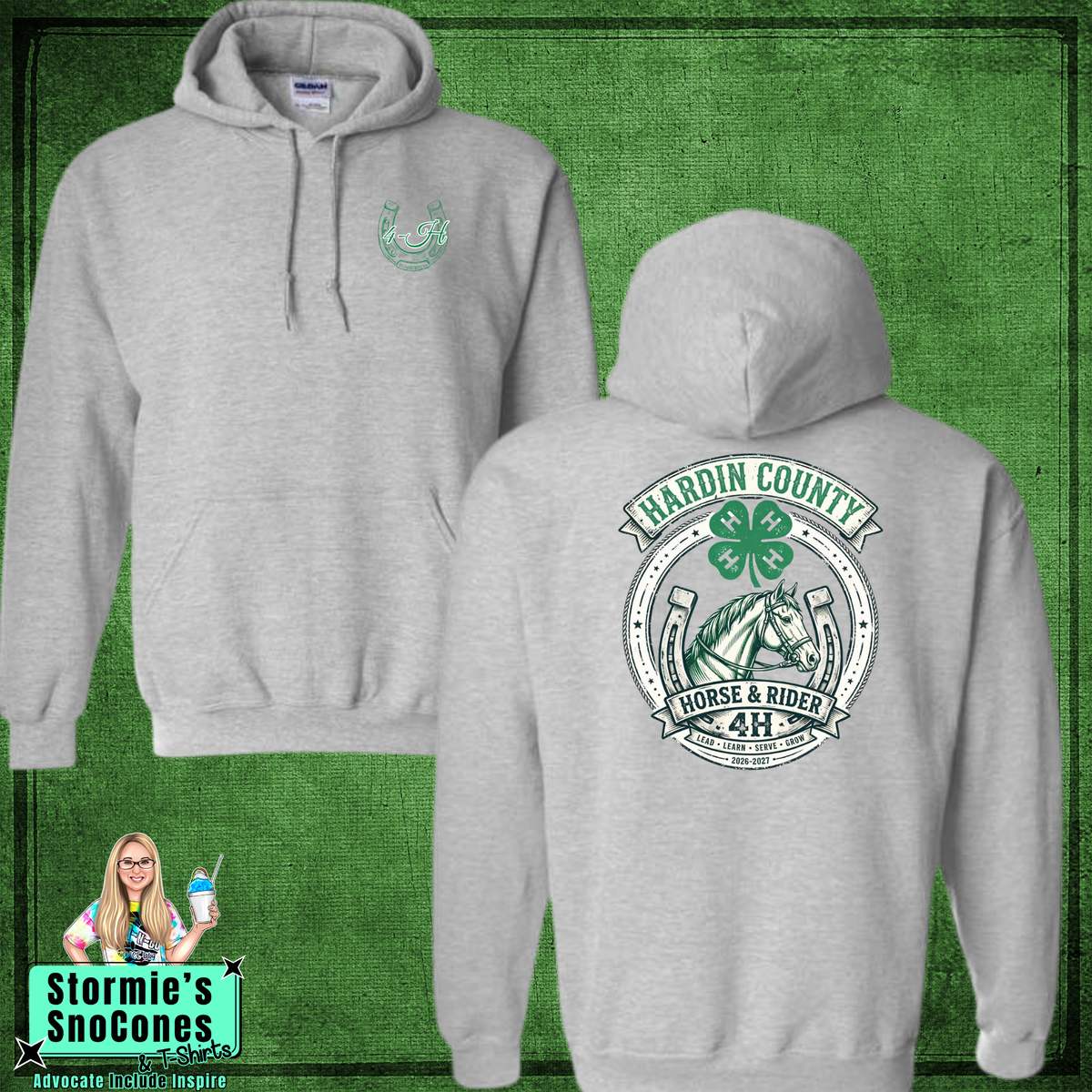 Horse & Rider 4H Gray Shirt & Sweatshirt & Hoodie & Long Sleeve Shirt