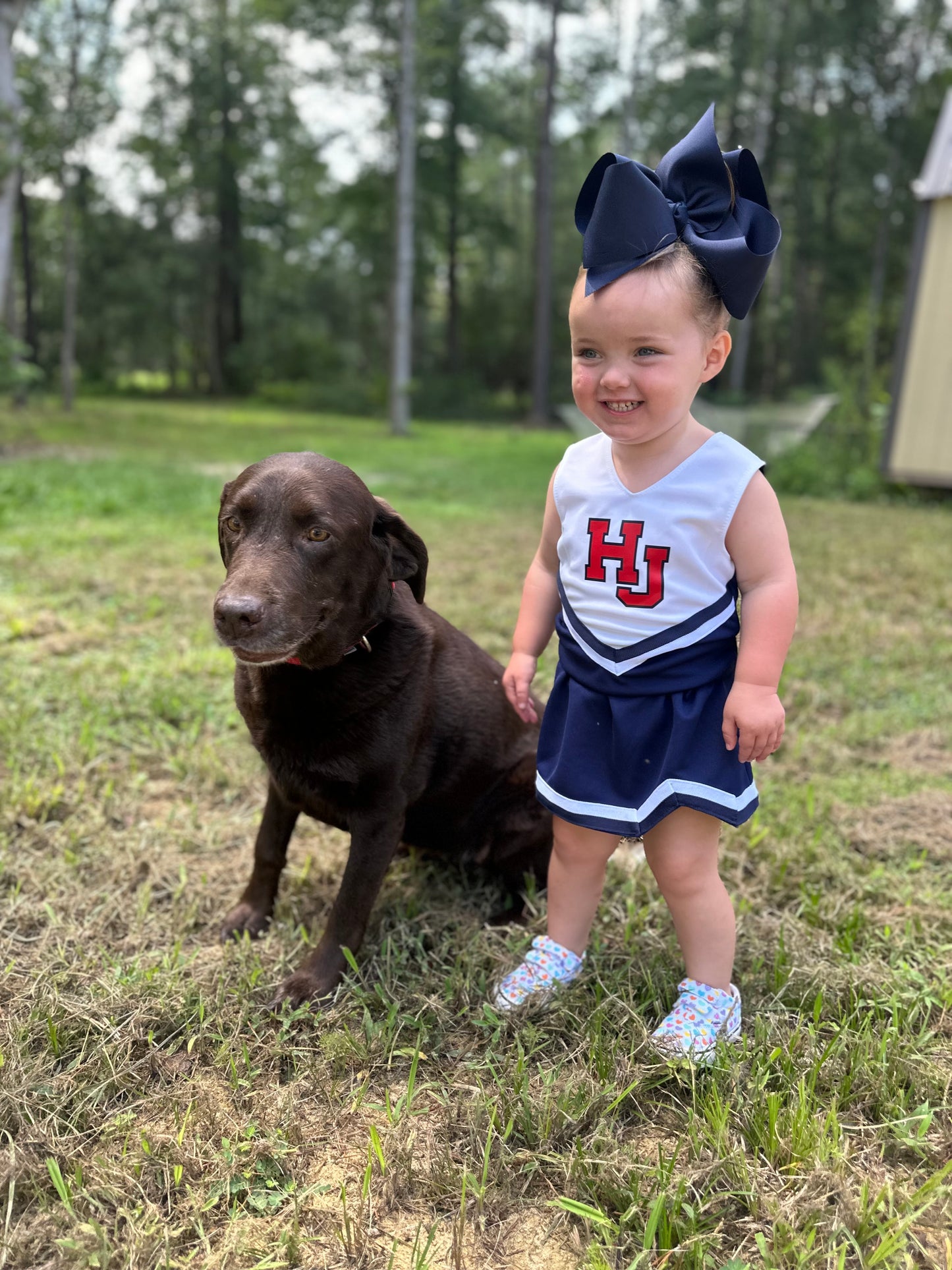 HJ Hawks Custom Navy Cheer Outfit