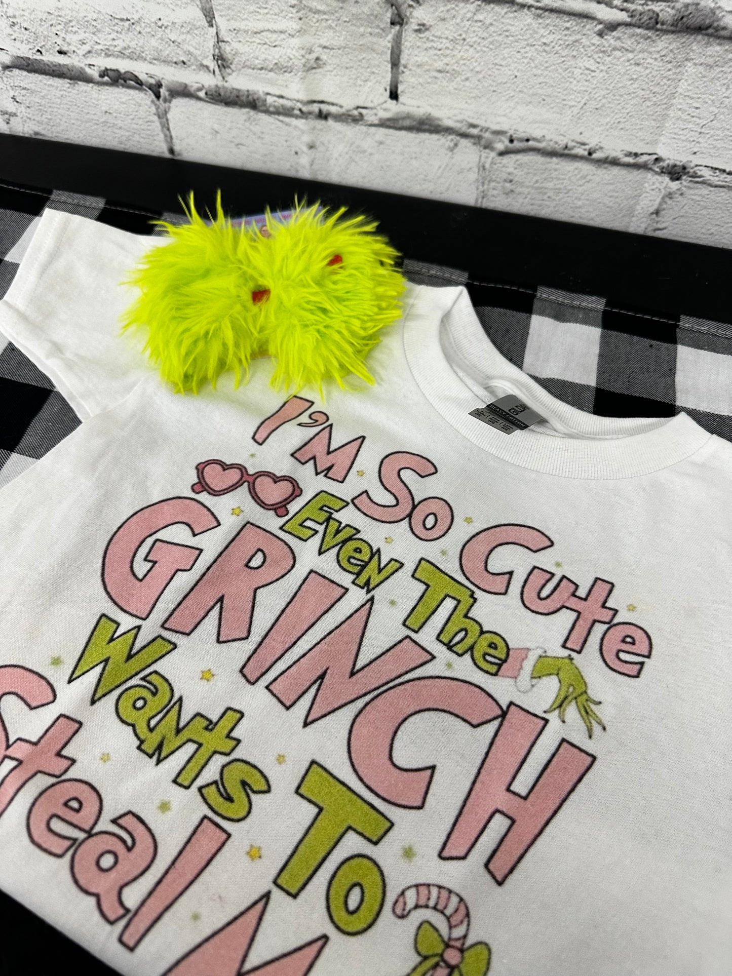 Grinch Shirt & Bow combo