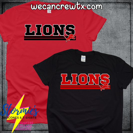 Kountze Lions Lines Logo Shirt