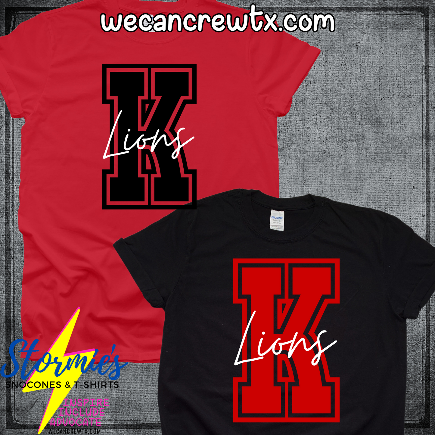 Kountze Lions Initials Cursive Shirt