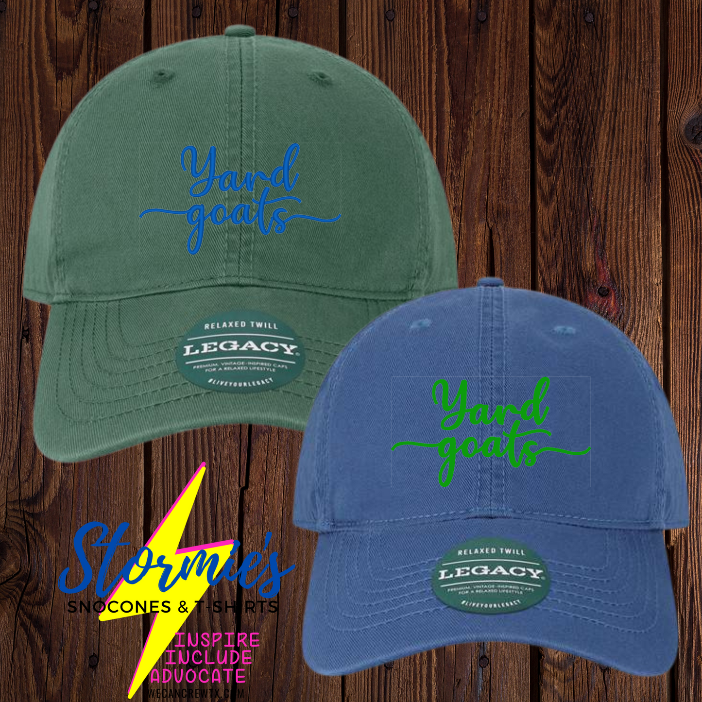 Yard Goats Cursive Dad Hat Embroidered Hat - PICK UP ONLY