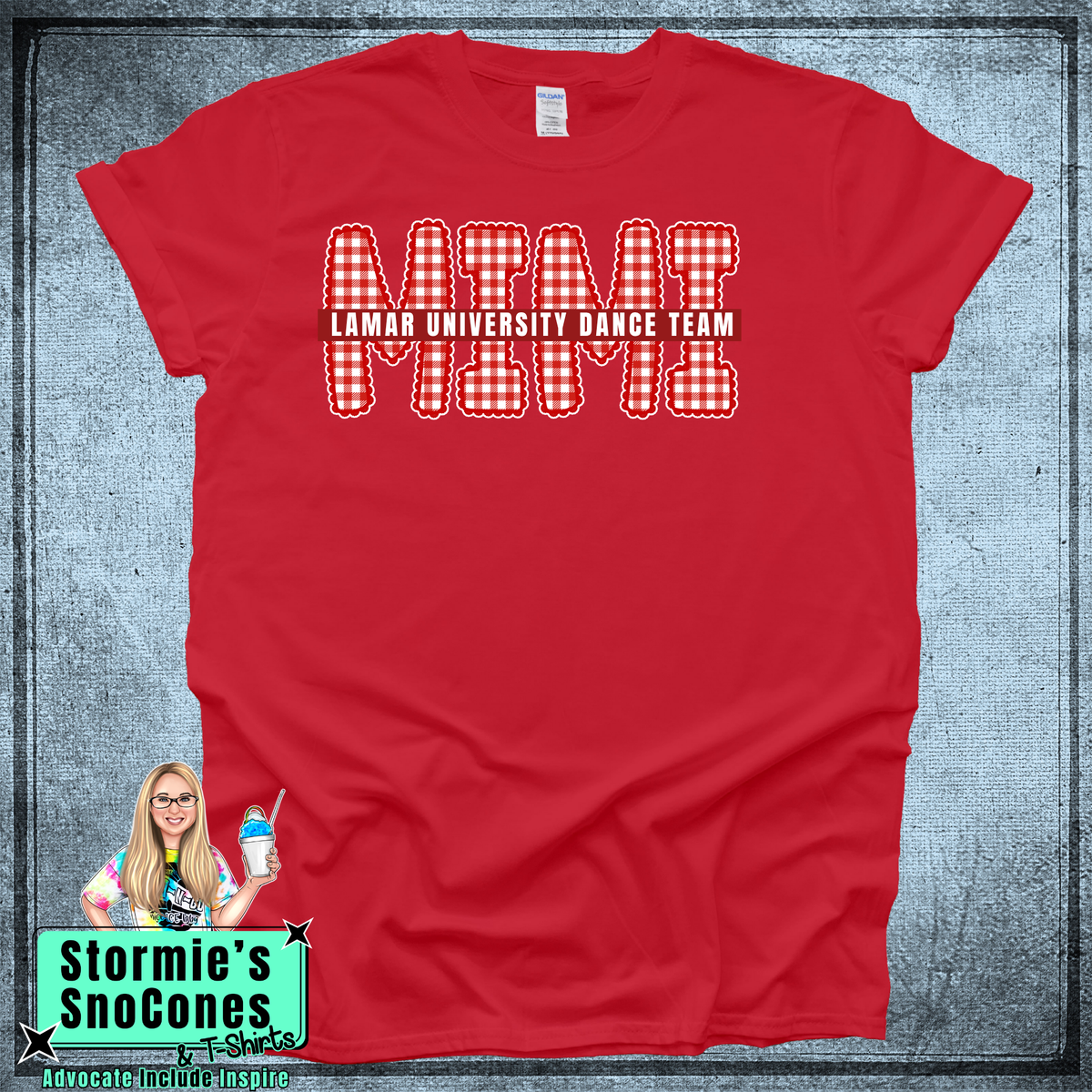 LUDT MIMI Red White Gingham Red Tshirt