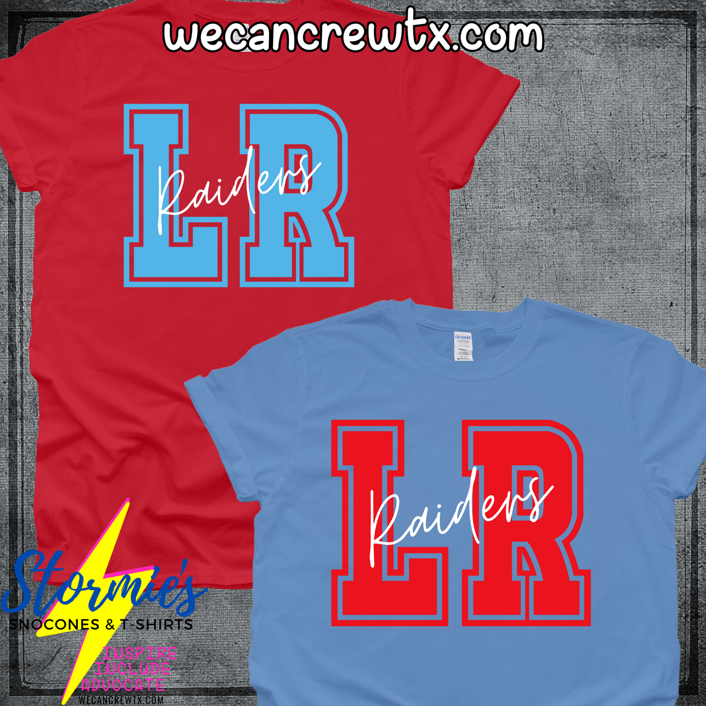 Lumberton Raiders Initials Cursive Shirt