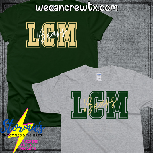 Little Cypress-Mauriceville Bears LCM Initials Cursive Shirt