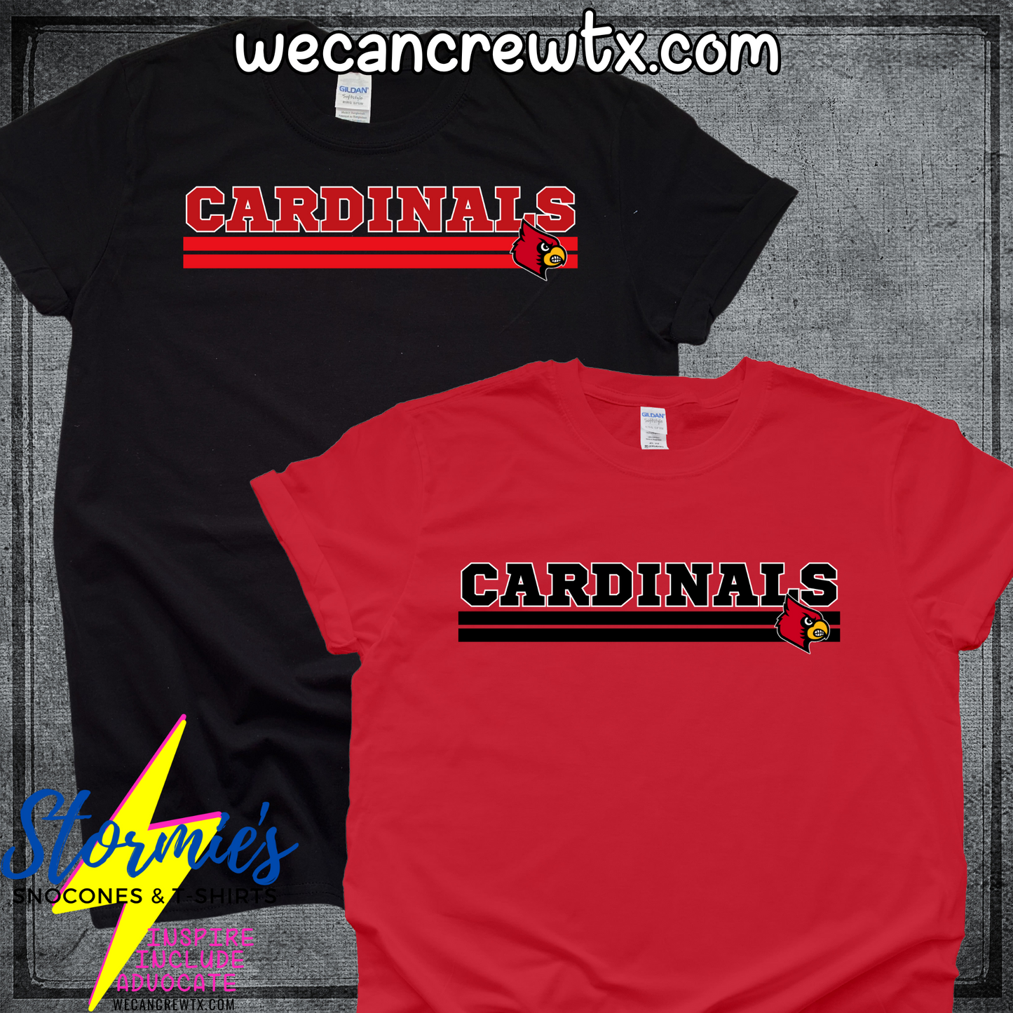 Bridge City Cardinals Lines Logo Shirt