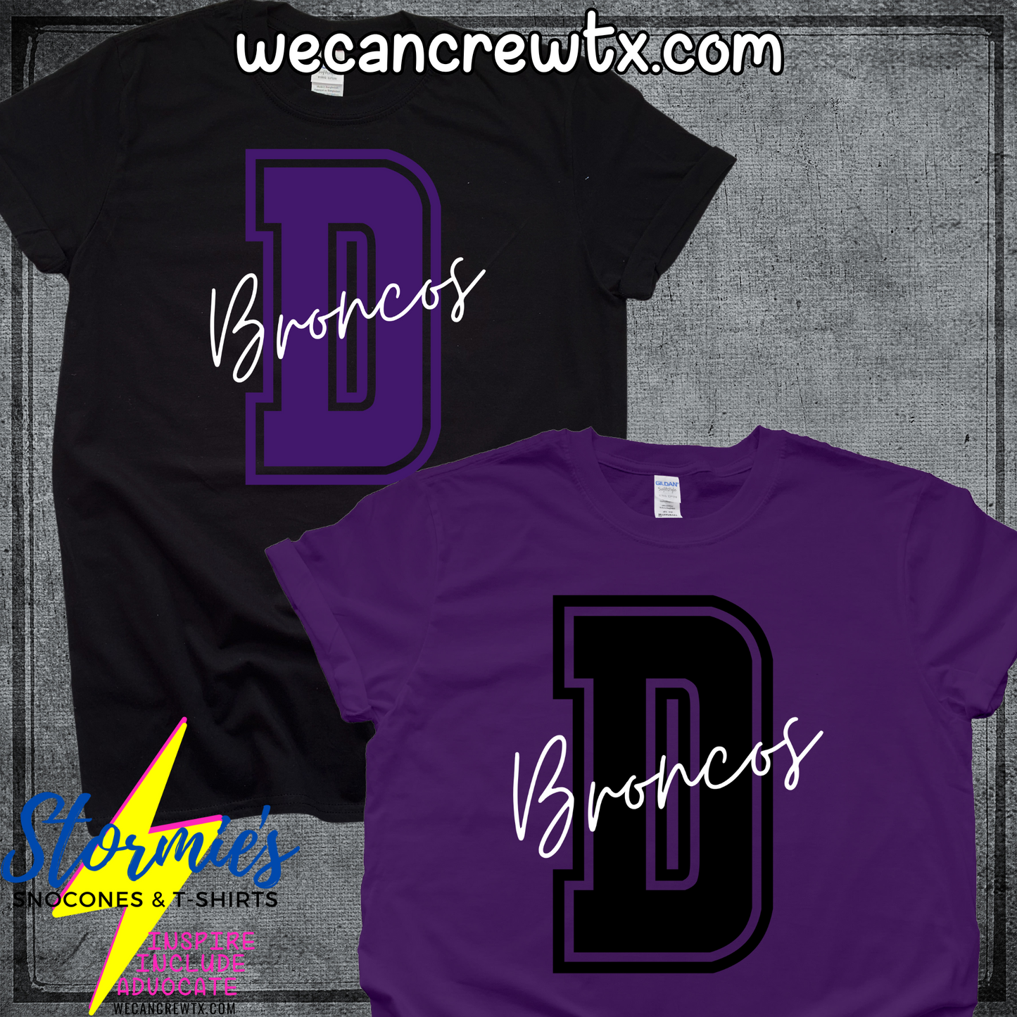 Dayton Broncos Initials Cursive Shirt