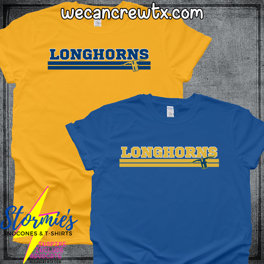 Hamshire Fannett Longhorns Lines Logo Shirt