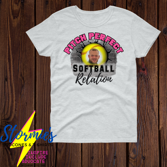 Pitch Perfect Softball Custom Picture Relation Shirt