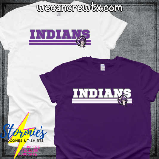 Port Neches Indians PNG Lines Logo Shirt