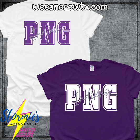 Port Neches Indians PNG Initials Cursive Shirt