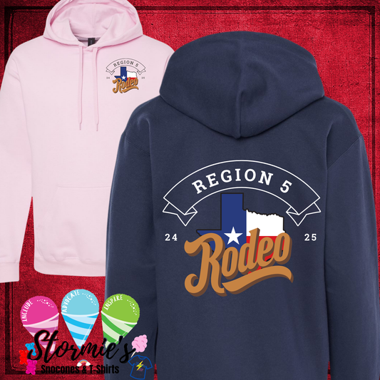 Rodeo Logo Region 5 Pocket & Back Design Sweatshirt & Hoodie & Long Sleeve Shirt