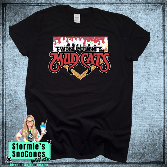 Mudcats Baseball Drip 2026 Black Dryblend or Dryfit Shirt