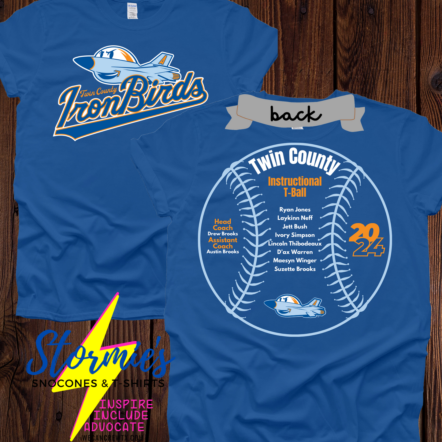 Ironbirds Instructional Tball Twin County 2024 Shirt