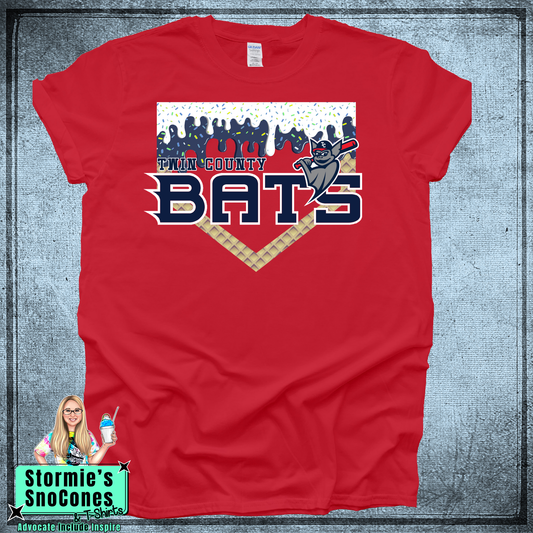 Bats Baseball Drip 2026 Red Dryblend or Dryfit Shirt