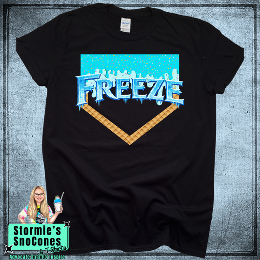 Freeze Baseball Drip Black Dryblend or Dryfit Shirt