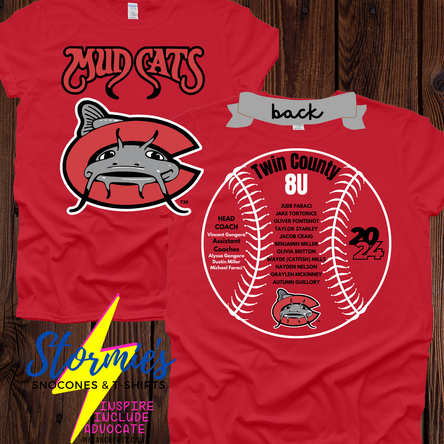 Mudcats 8U Twin County 2024 Baseball Shirt