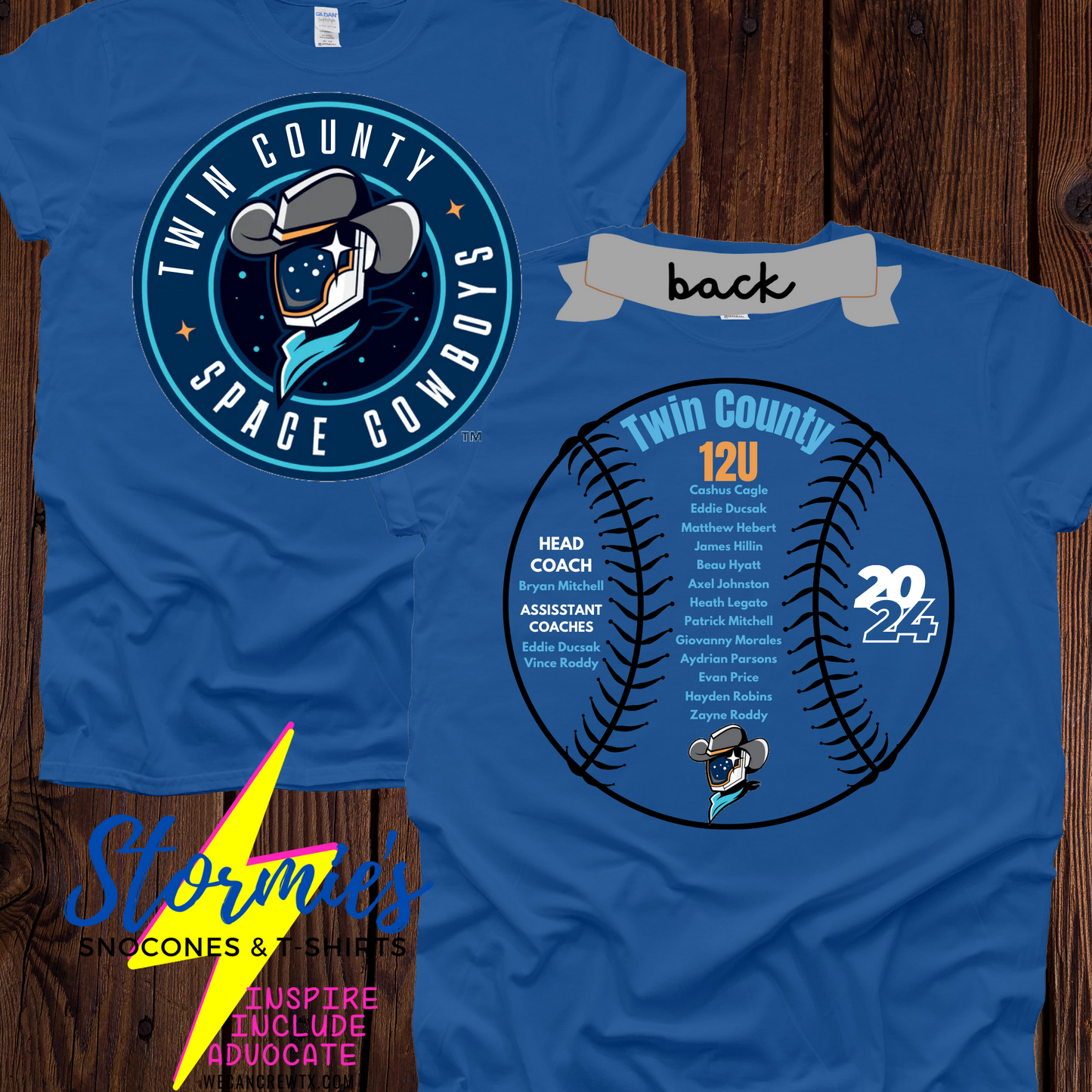 Space Cowboys 12U Twin County 2024 Shirt