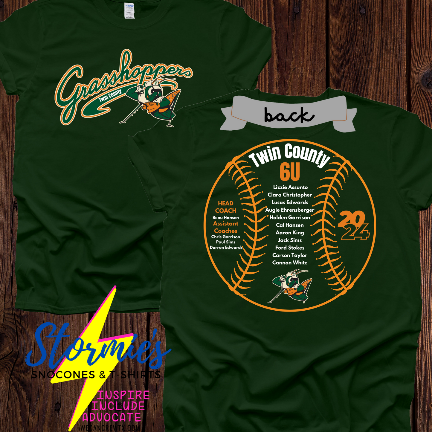 Grasshoppers 6U Twin County 2024 Shirt