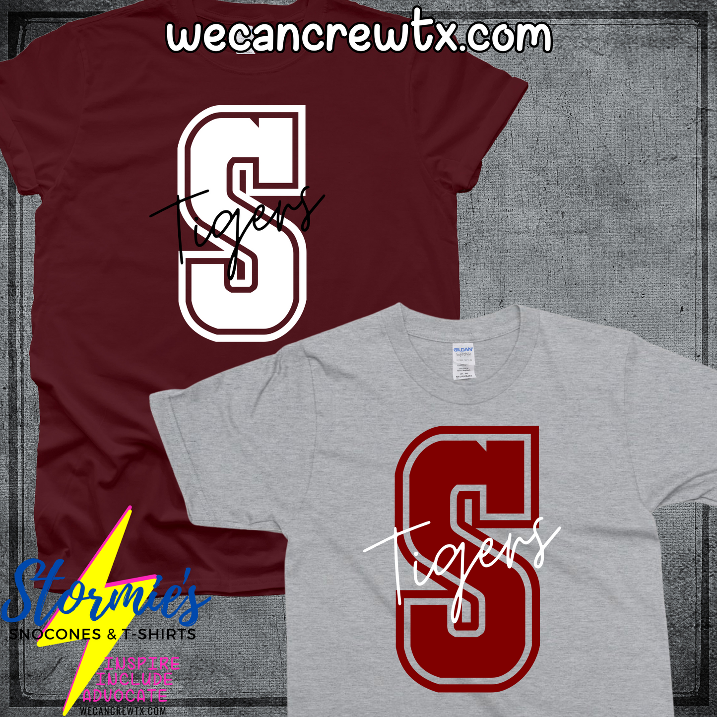 Silsbee Tigers Initials Cursive Shirt