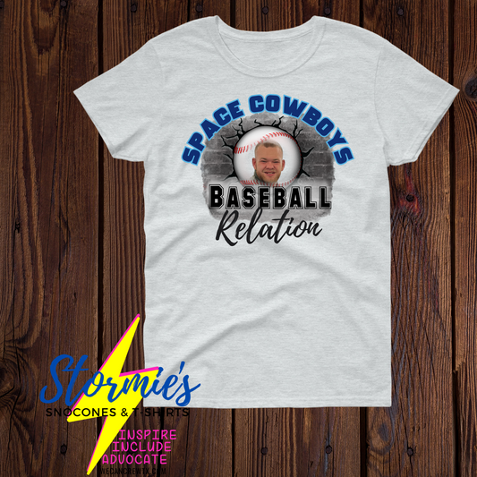 Space Cowboys Baseball Custom Picture Relation Shirt