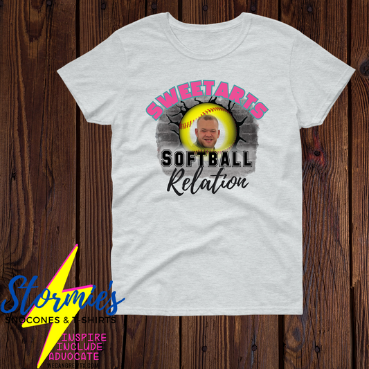 Sweetarts Softball Custom Picture Relation Shirt