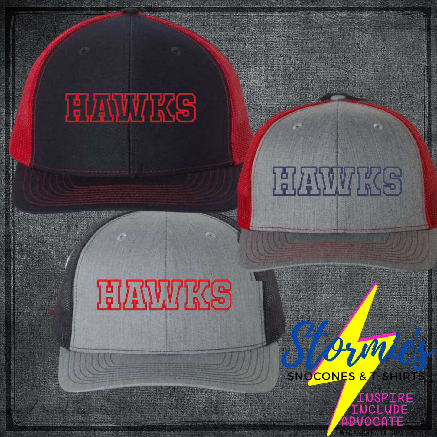 Hawks Varsity Richardson Mesh Back Embroidered Hat - PICK UP ONLY