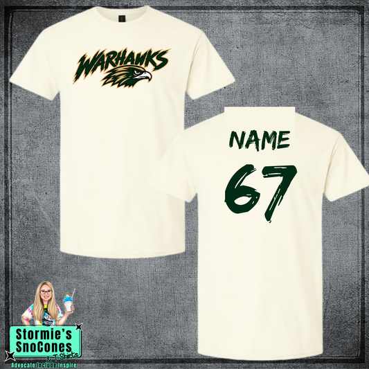 Warhawks Baseball Logo Cream Gildan Comfort Colors Tultex Shirt