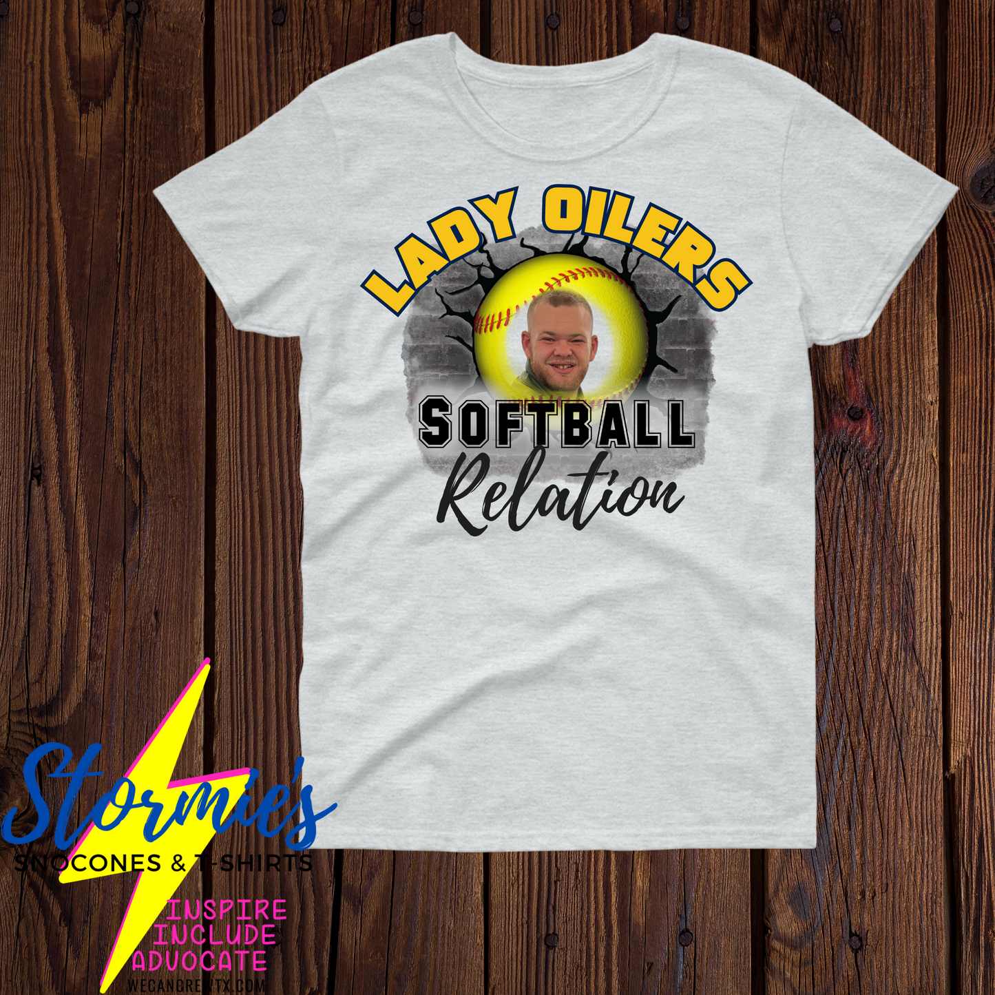 West Hardin Lady Oilers Softball Custom Picture Relation Shirt