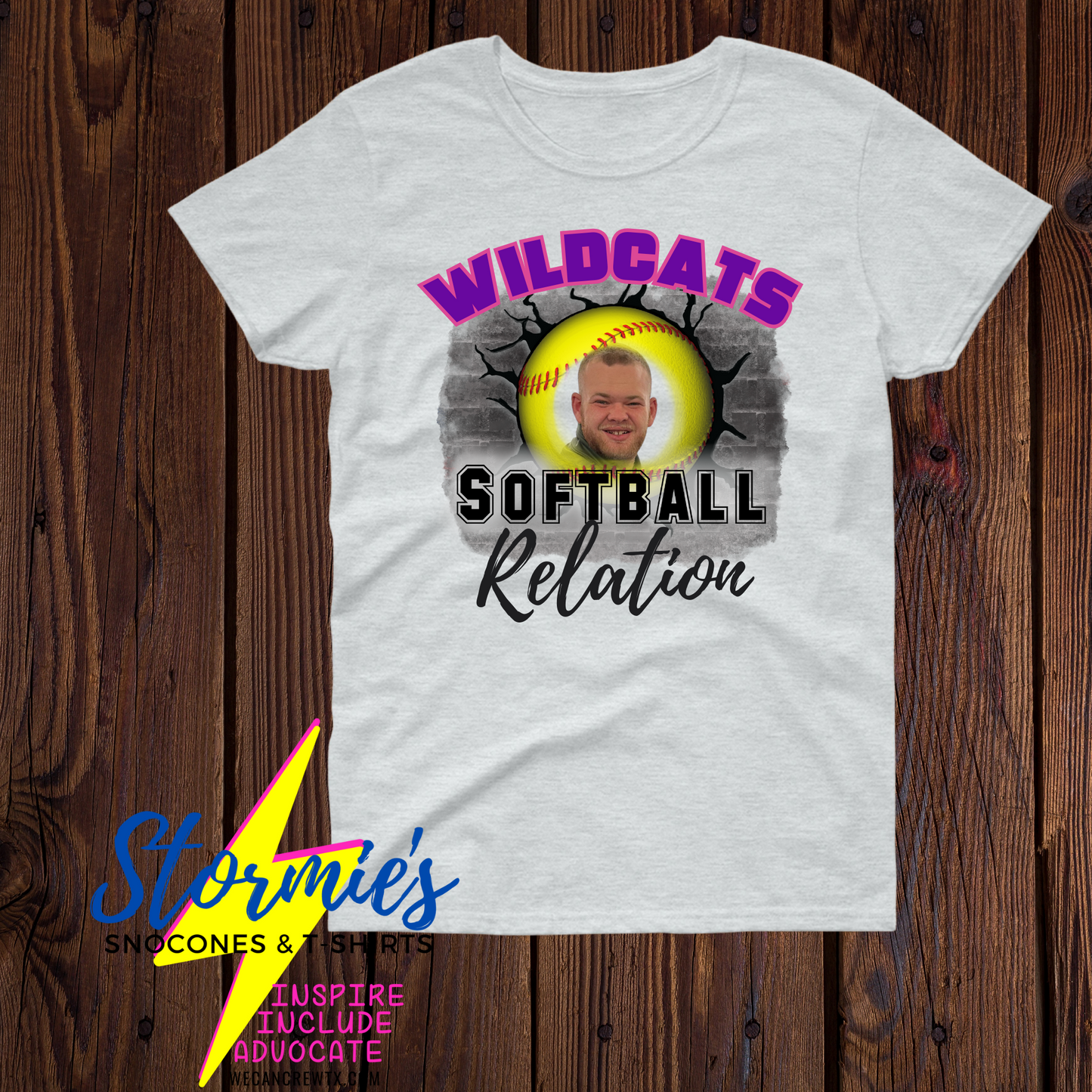 Wildcats Softball Custom Picture Relation Shirt