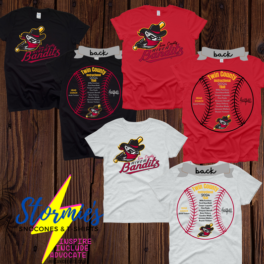 River Bandits Twin County Instructional Tball Shirt 2024