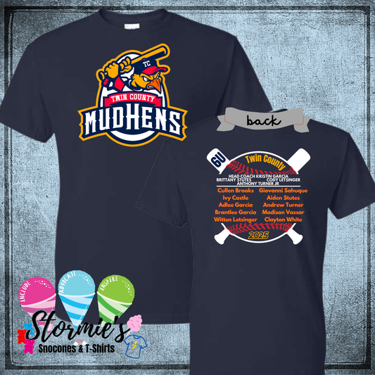 Mudhens 6u Twin County 2025 Navy Dry Fit Shirt