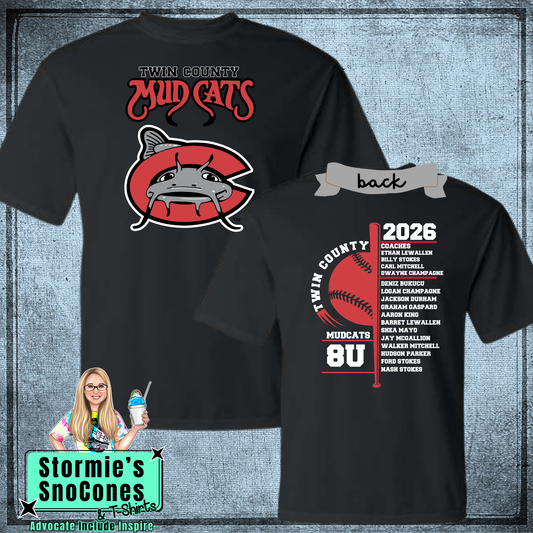 Mudcats 8U Twin County 2026 Black Dry Fit Shirt