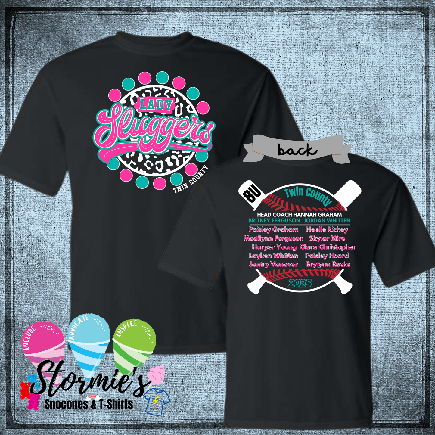 Lady Sluggers 8U Softball Twin County 2025 Black Dry Fit Shirt