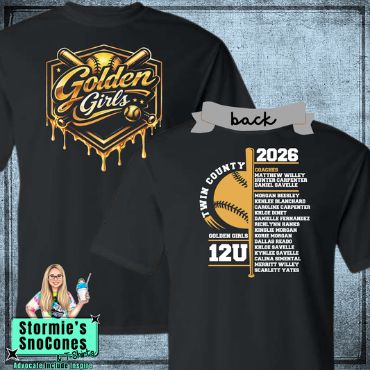 Golden Girls 12U Twin County 2026 Black Dry Fit Shirt