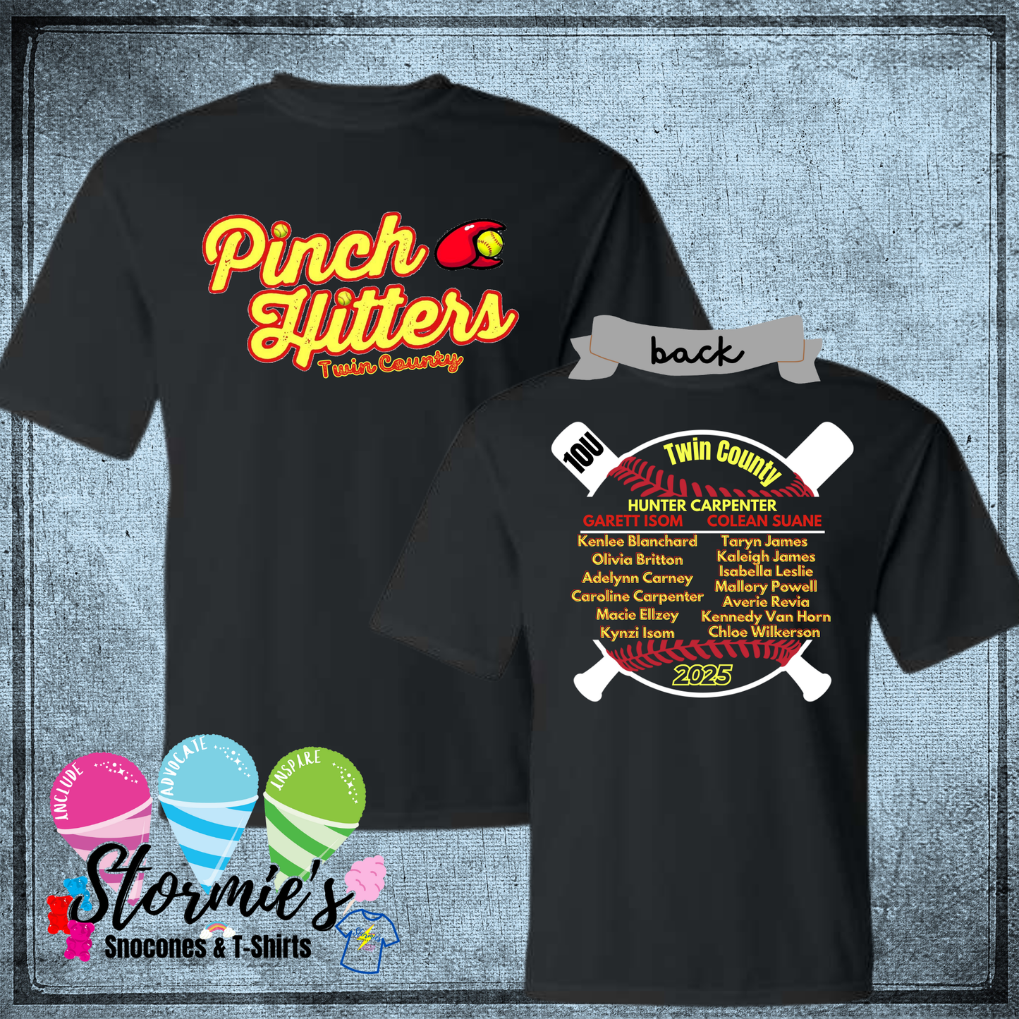 Pinch Hitters 10U Softball Twin County 2025 Black Dry Fit Shirt