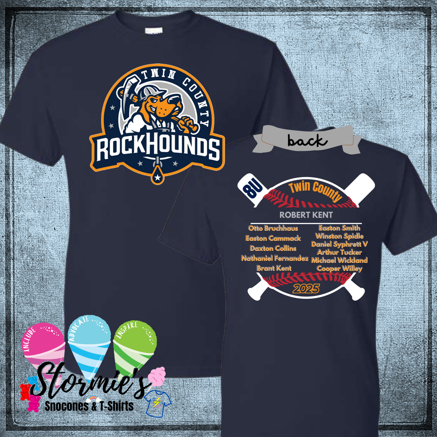 Rock Hounds 8u Twin County 2025 Navy Dry Fit Shirt