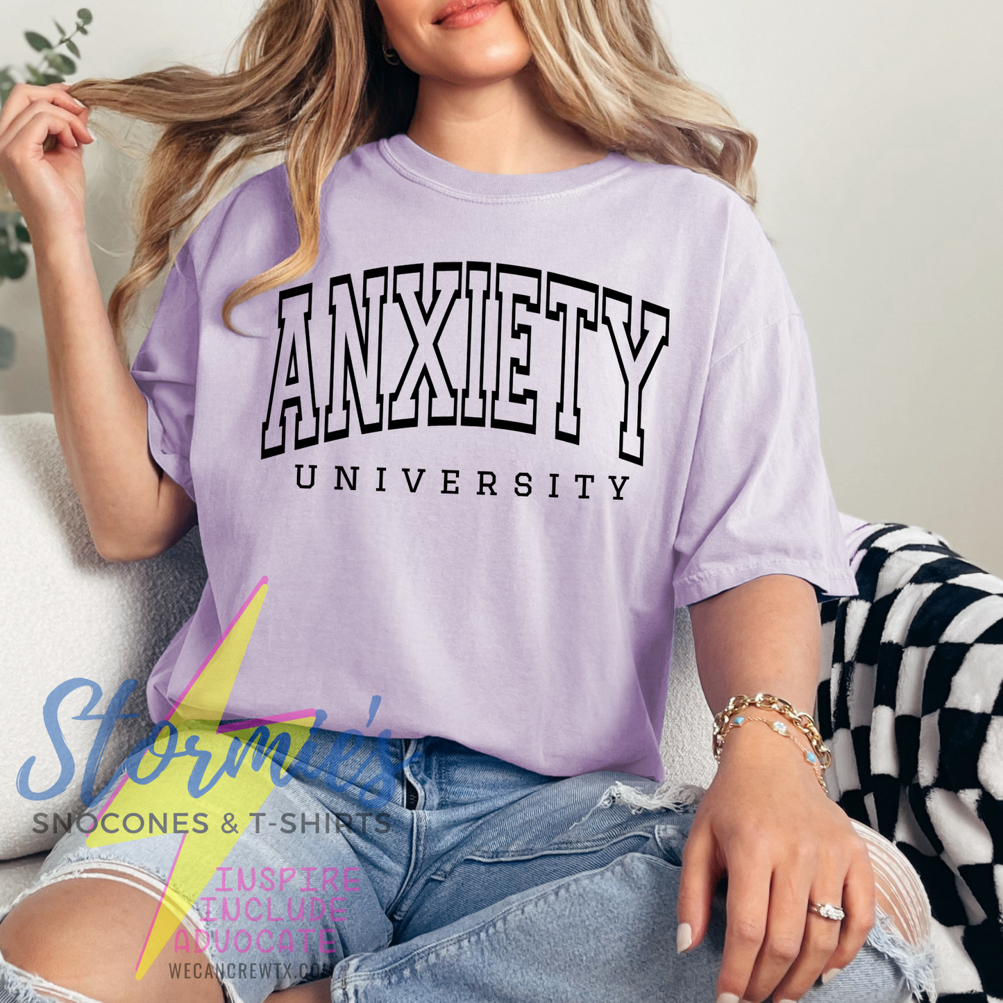 Anxiety University Orchid Comfort Colors Shirt